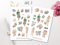 Preview: Mädchen Frühling Sticker Set